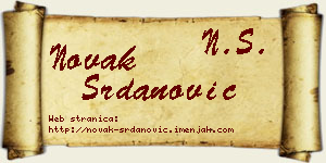 Novak Srdanović vizit kartica
